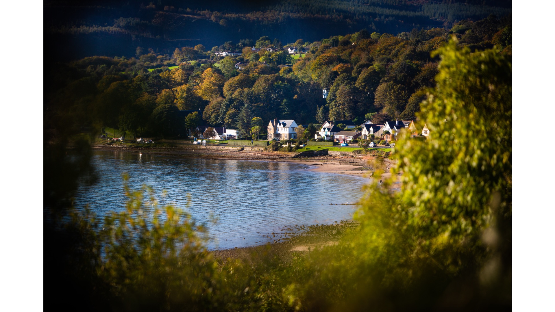 View of village Ashlea Magic (Red Squirrel Cottage), Kings Cross, Whiting Bay