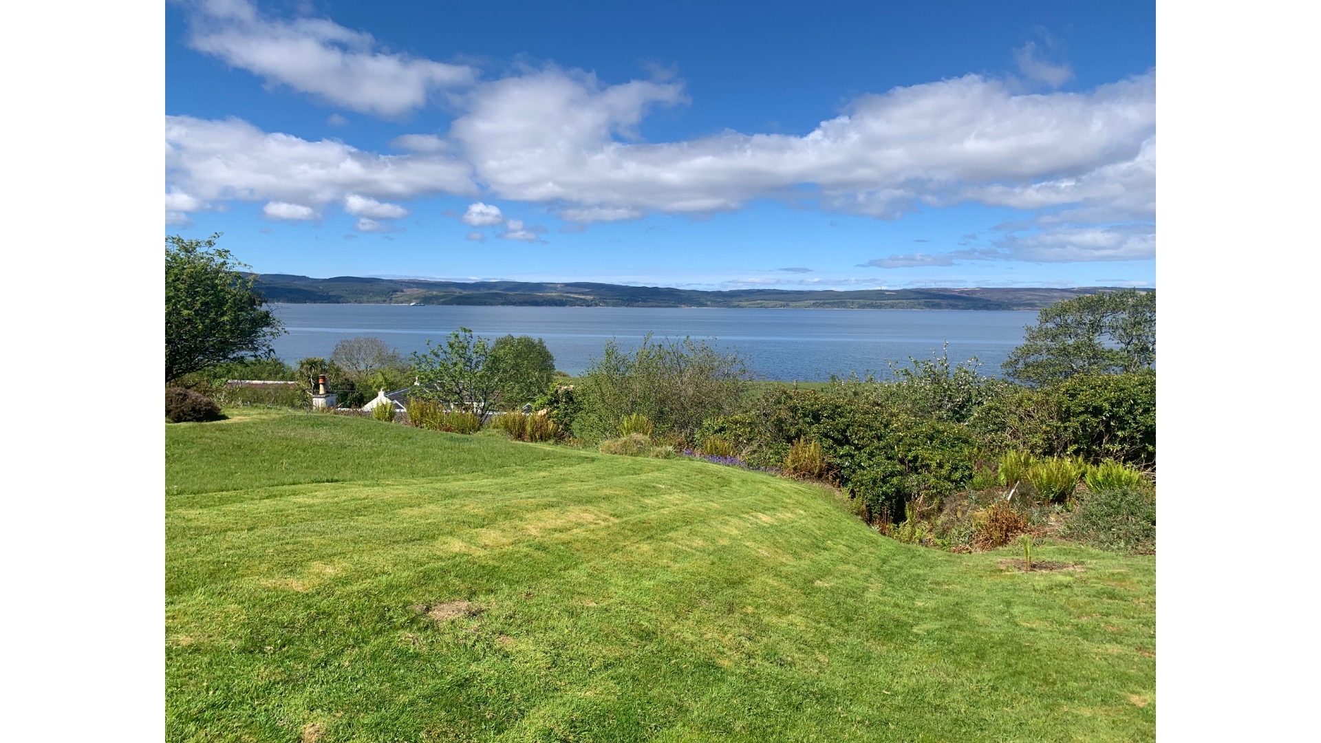 ViewfromBackGarden Whitefarland Cottage, Pirnmill